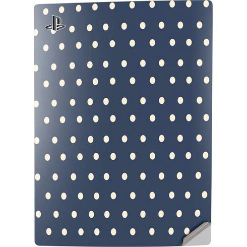 Blue and Cream Polka Dots PS5 Digital Edition Console Skin